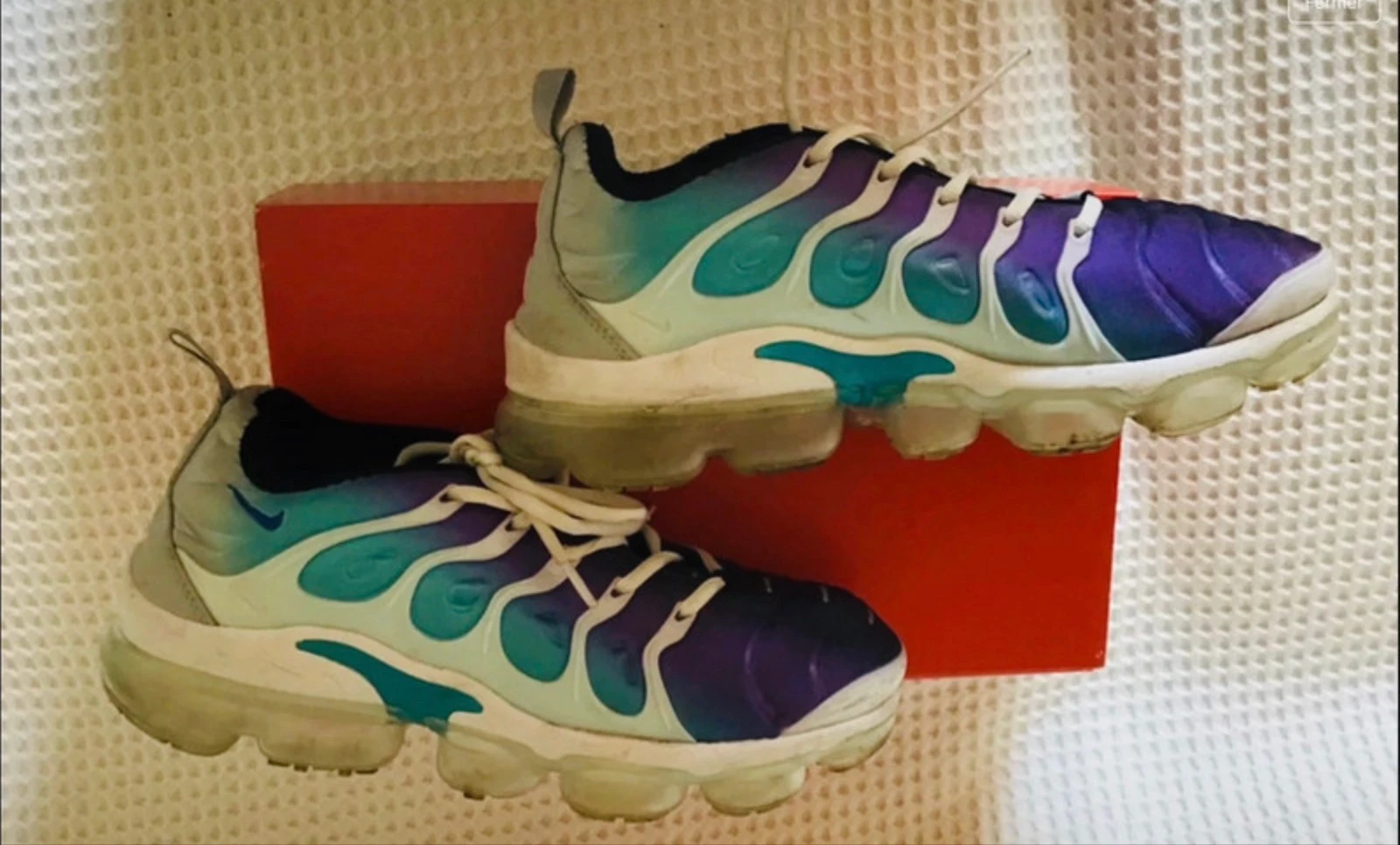Jolie Nike Air Vapormax Plus – Dégradé Violet & Turquoise – T.44 – photo 5